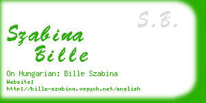 szabina bille business card